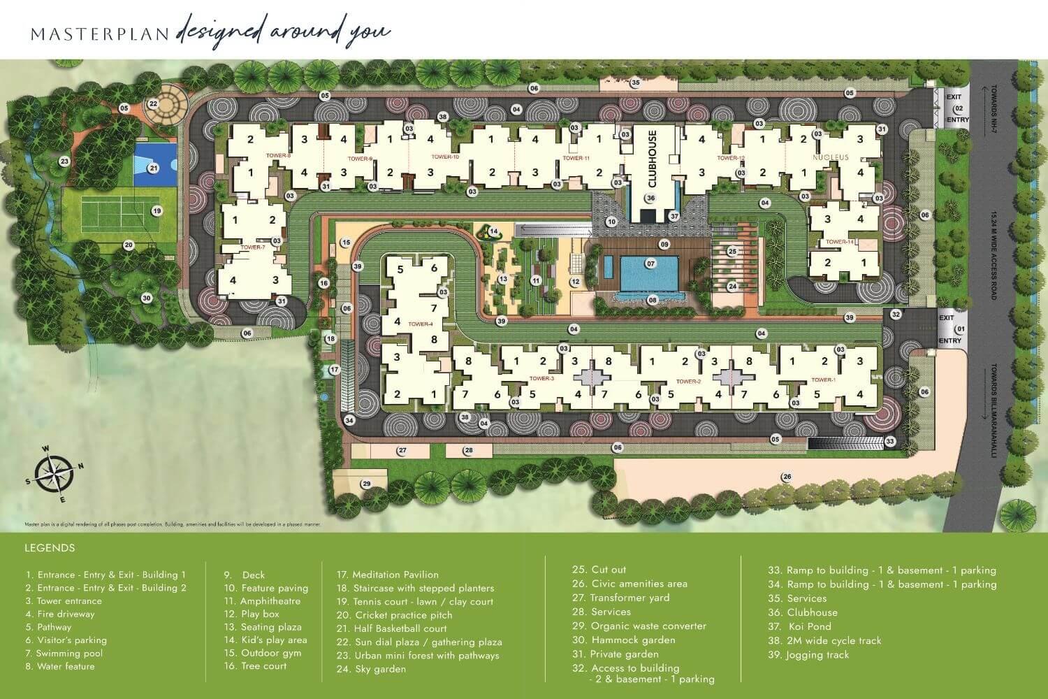 Purva Celestial,Yelahanka,Bengaluru- Master Plan