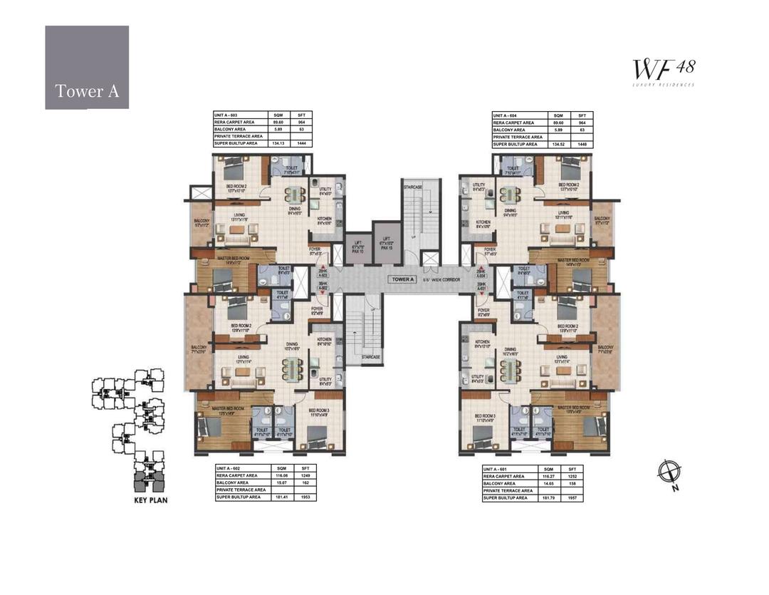 Ozone WF48,Krishnarajapuram,Bengaluru- 2BHK Floor Plan