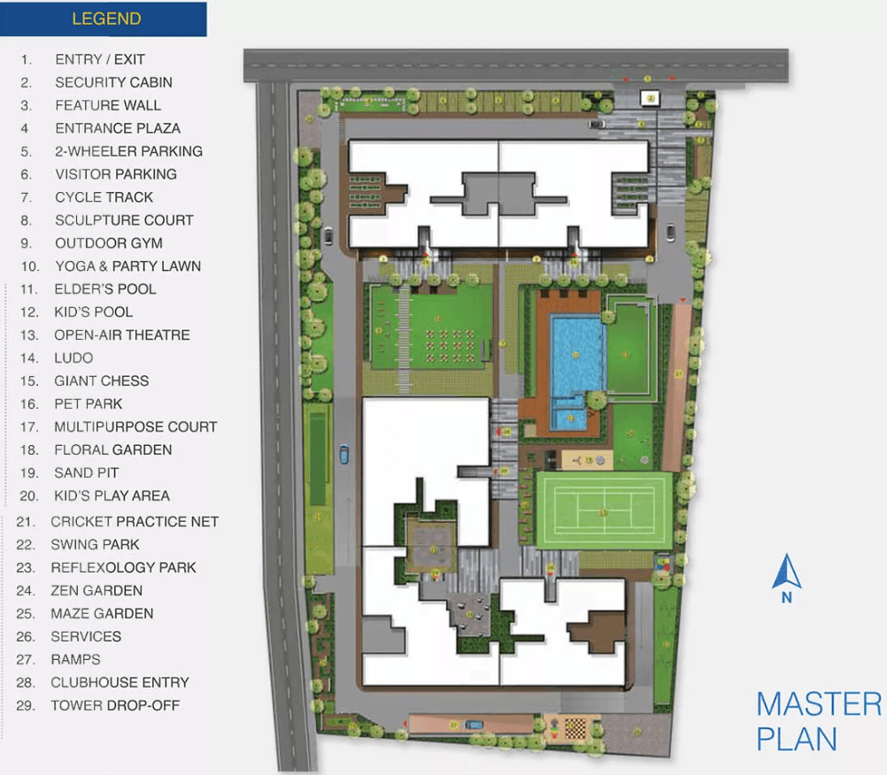 Adarsh Crest,Hebbal,Bengaluru- Master Plan