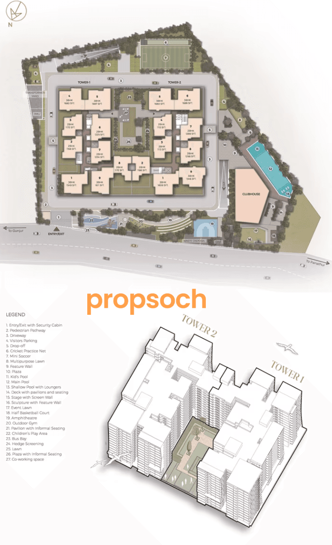 DSR the Courtyard,Gunjur,Bengaluru- Master Plan