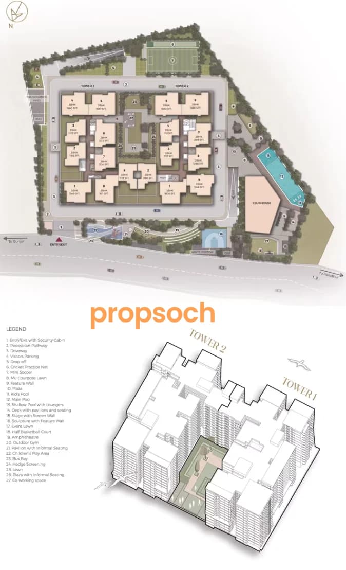 DSR the Courtyard,Gunjur,Bengaluru- Master Plan