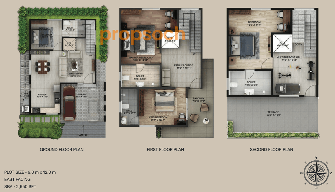 M1 Terra Algeria,Hoskote,Bengaluru- 4BHK Floor Plan