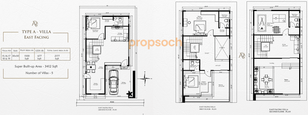 AR Villas,Devanahalli,Bengaluru- 3BHK Floor Plan