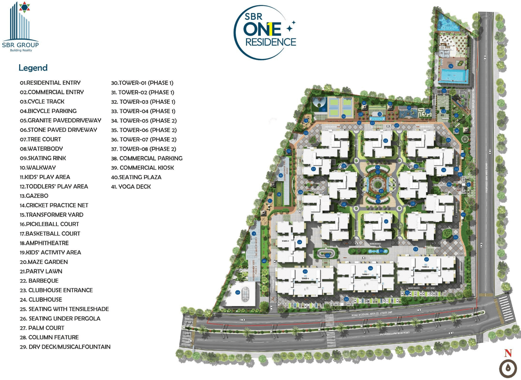 SBR One Residence,ITPL,Bengaluru- Master Plan