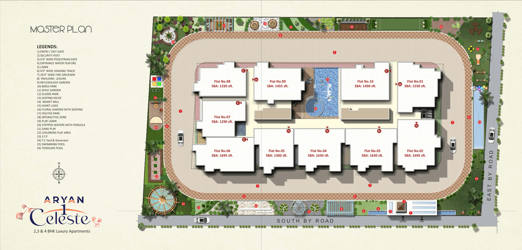 Aryan 1 Celeste,Yelahanka,Bengaluru- Master Plan