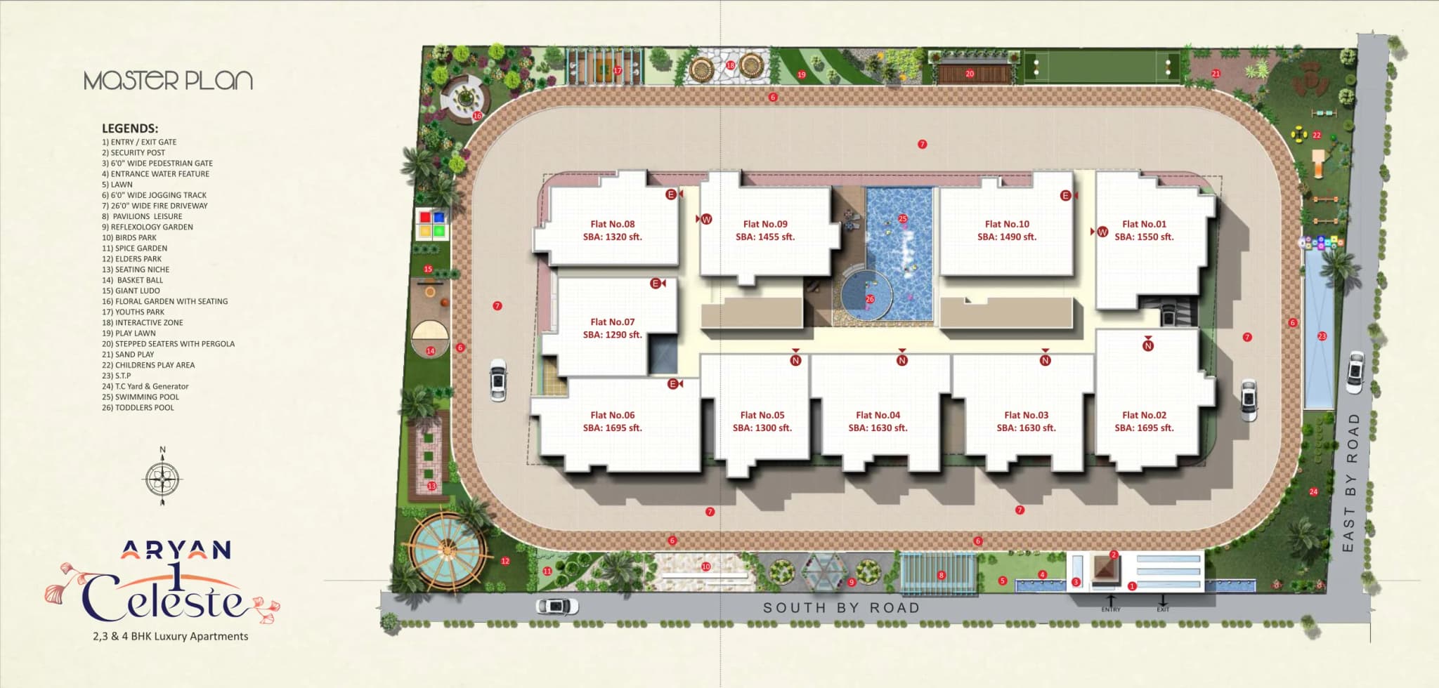 Aryan 1 Celeste,Yelahanka,Bengaluru- Master Plan