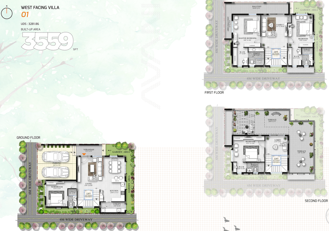 Allure Avani Phase I,Hennur,Bengaluru- 4BHK Floor Plan