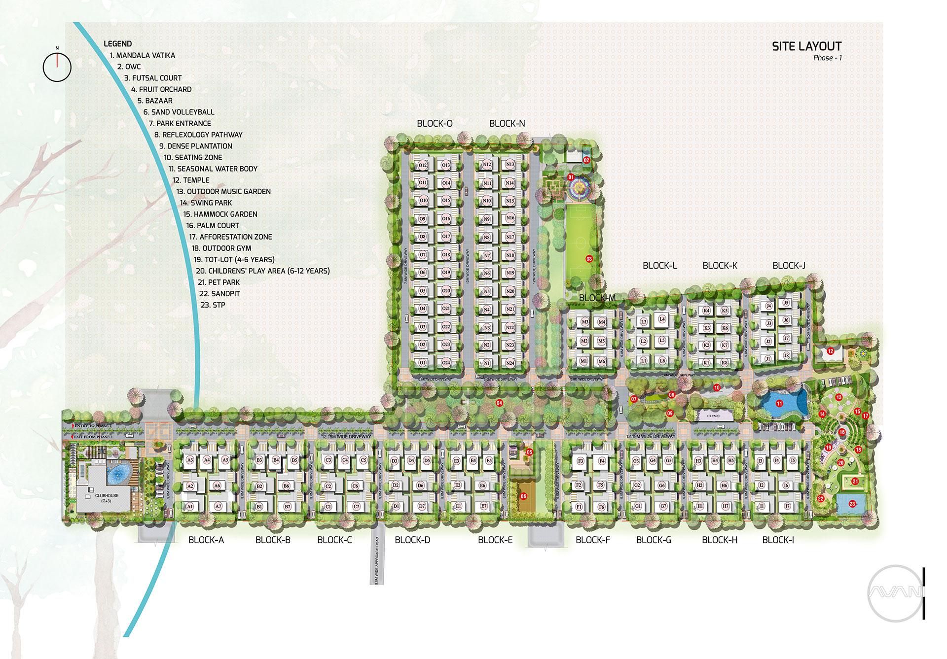 Allure Avani Phase I,Hennur,Bengaluru- Master Plan