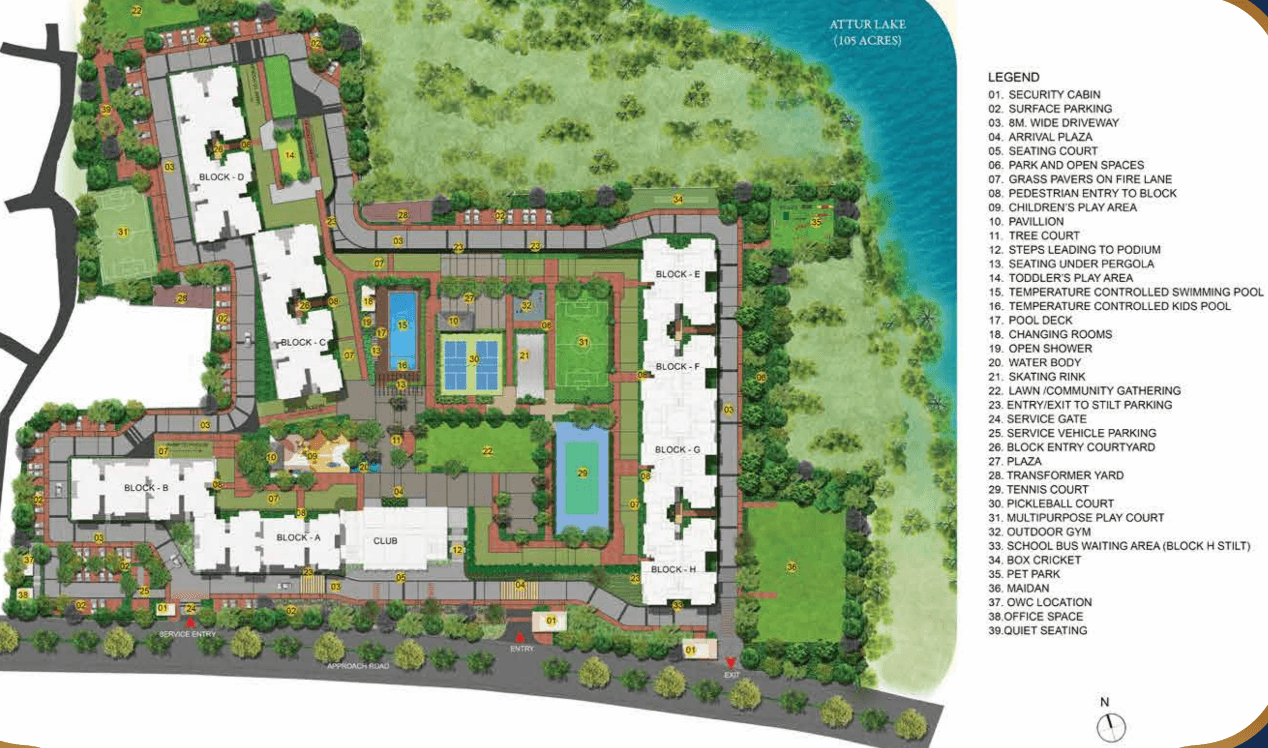 Ajmera Marina,Yelahanka,Bengaluru- Master Plan