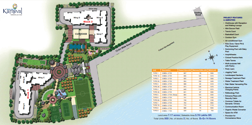 Ramky One Karnival,Anekal,Bengaluru- Master Plan