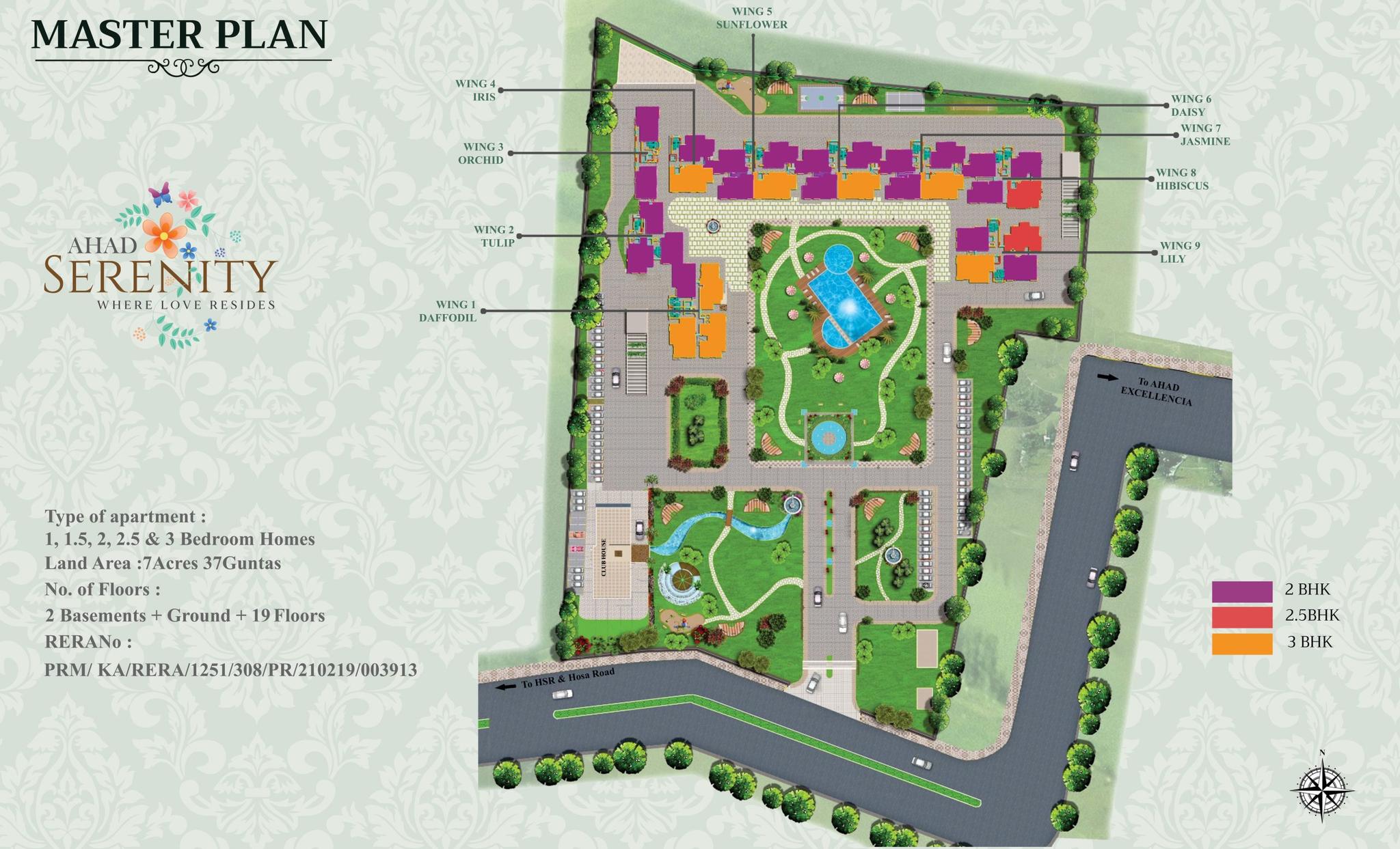 Ahad Serenity,Sarjapur Road,Bengaluru- Master Plan