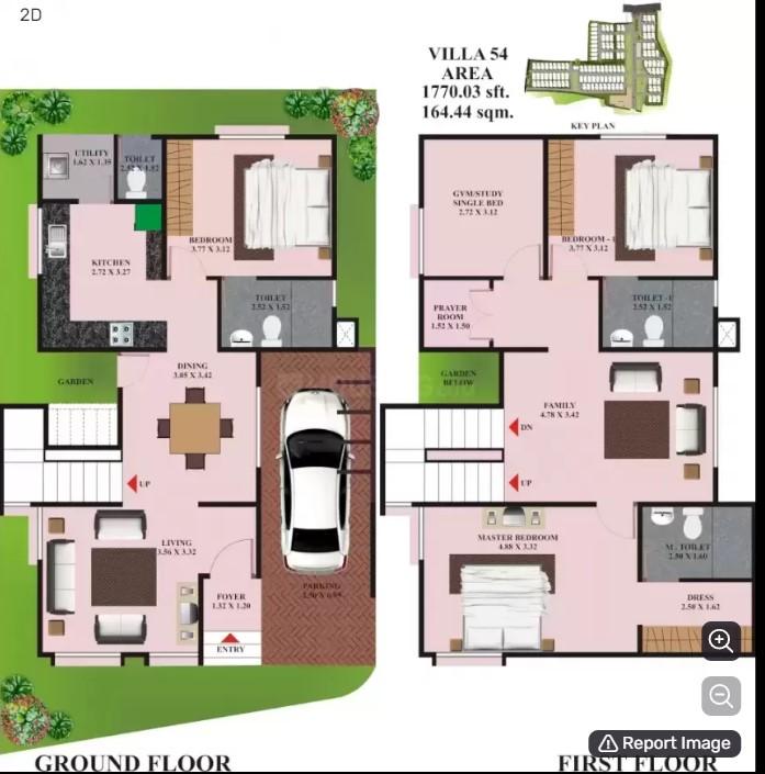 Aratt Amora,Jigani,Bengaluru- 3BHK Floor Plan