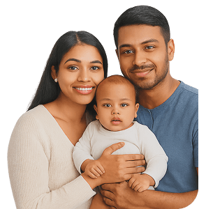 Happy family who bought their home with Propsoch