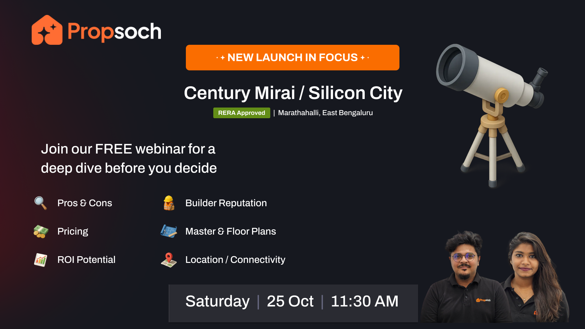 Century Mirai, Marathahalli: Join the Free Webinar for Project Walkthrough