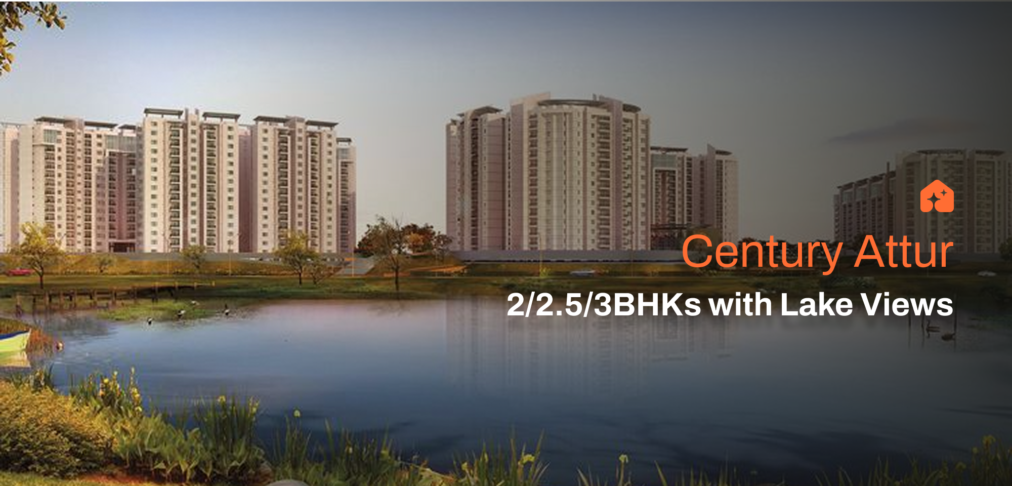 Century Attur: 2/2.5/3BHKs with Lake Views