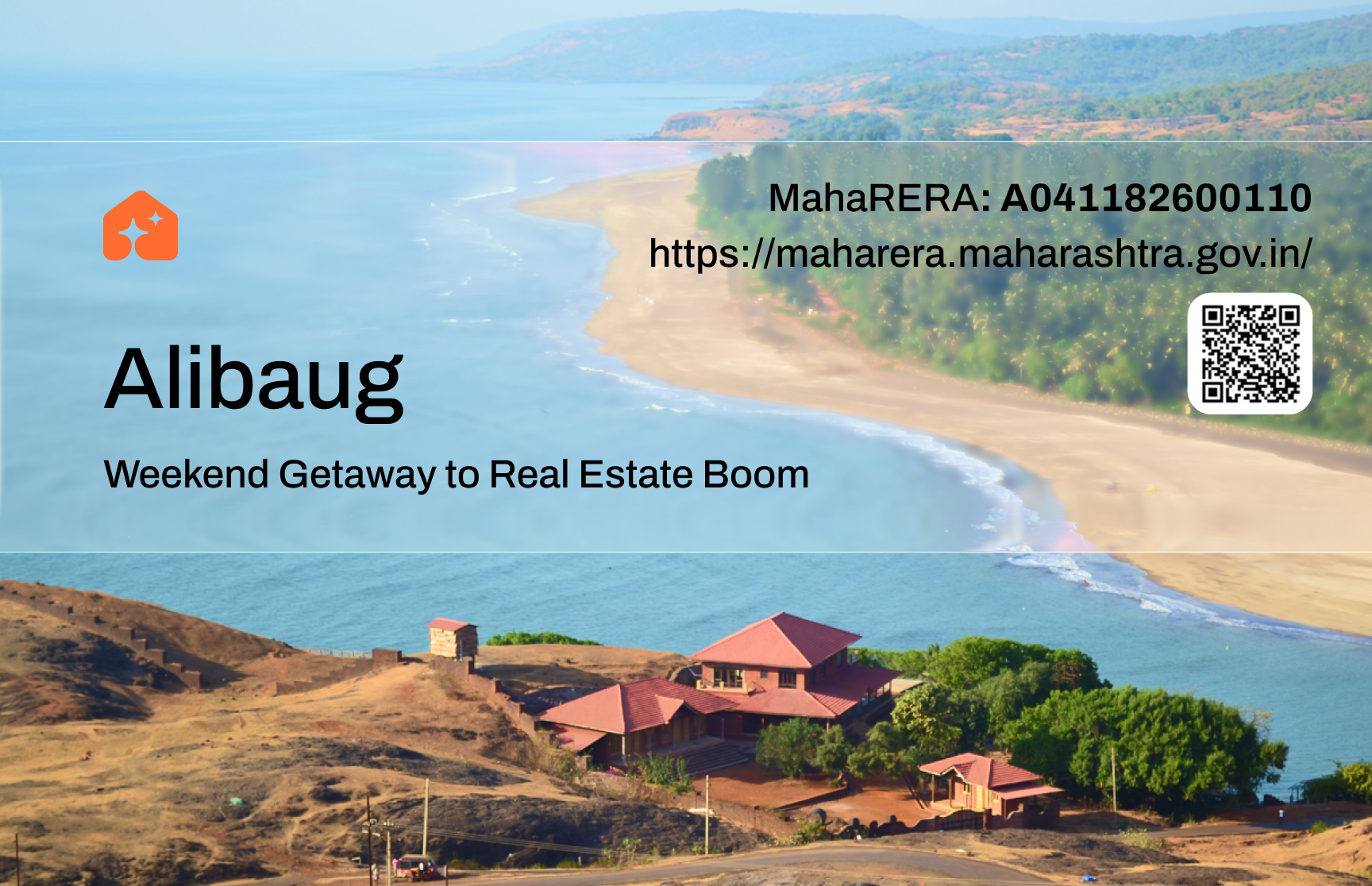 Banner for blog detailing salient features of Alibaug, a new micromarket on the outskirts of Mumbai