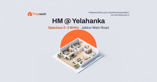 HM @ Yelahanka: 2-3BHKs on Jakkur Main Road